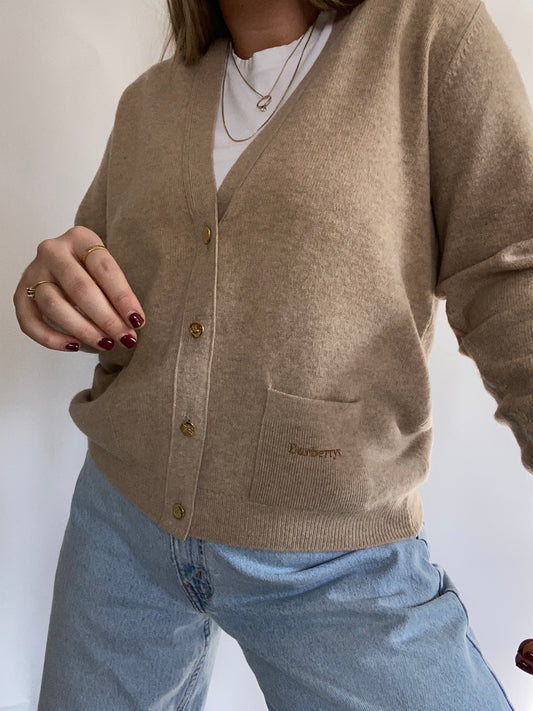 Burberry Logo Cardigan Size M