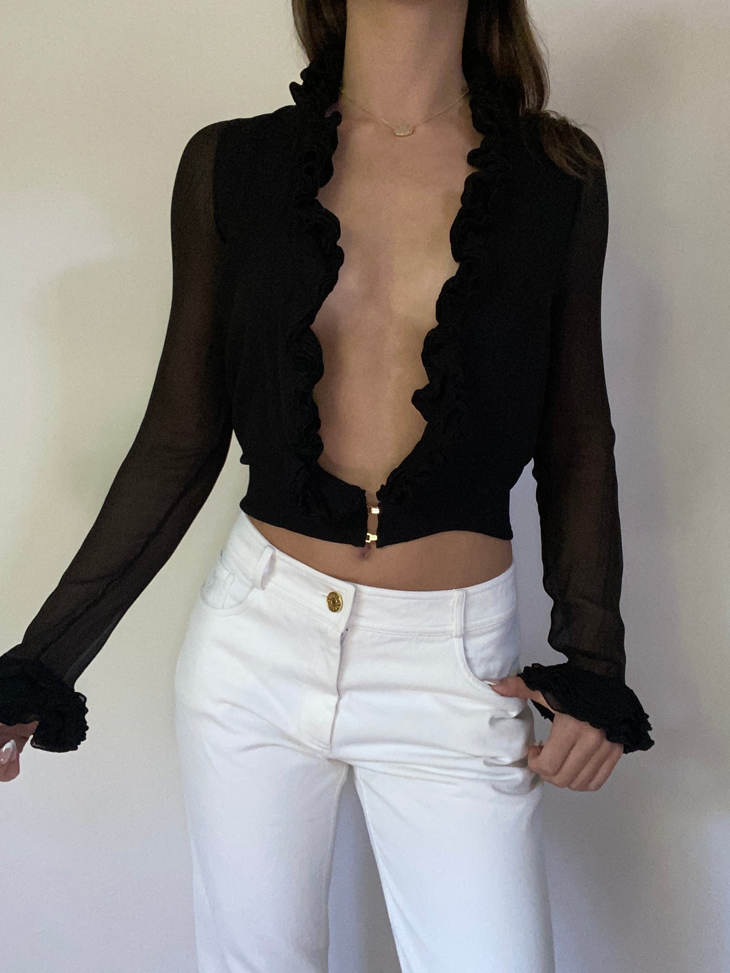 Gucci Ruffle Blouse Size XS/S