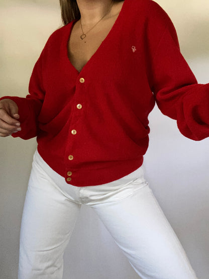 Vintage Christian Dior Logo Cardigan Size M/L