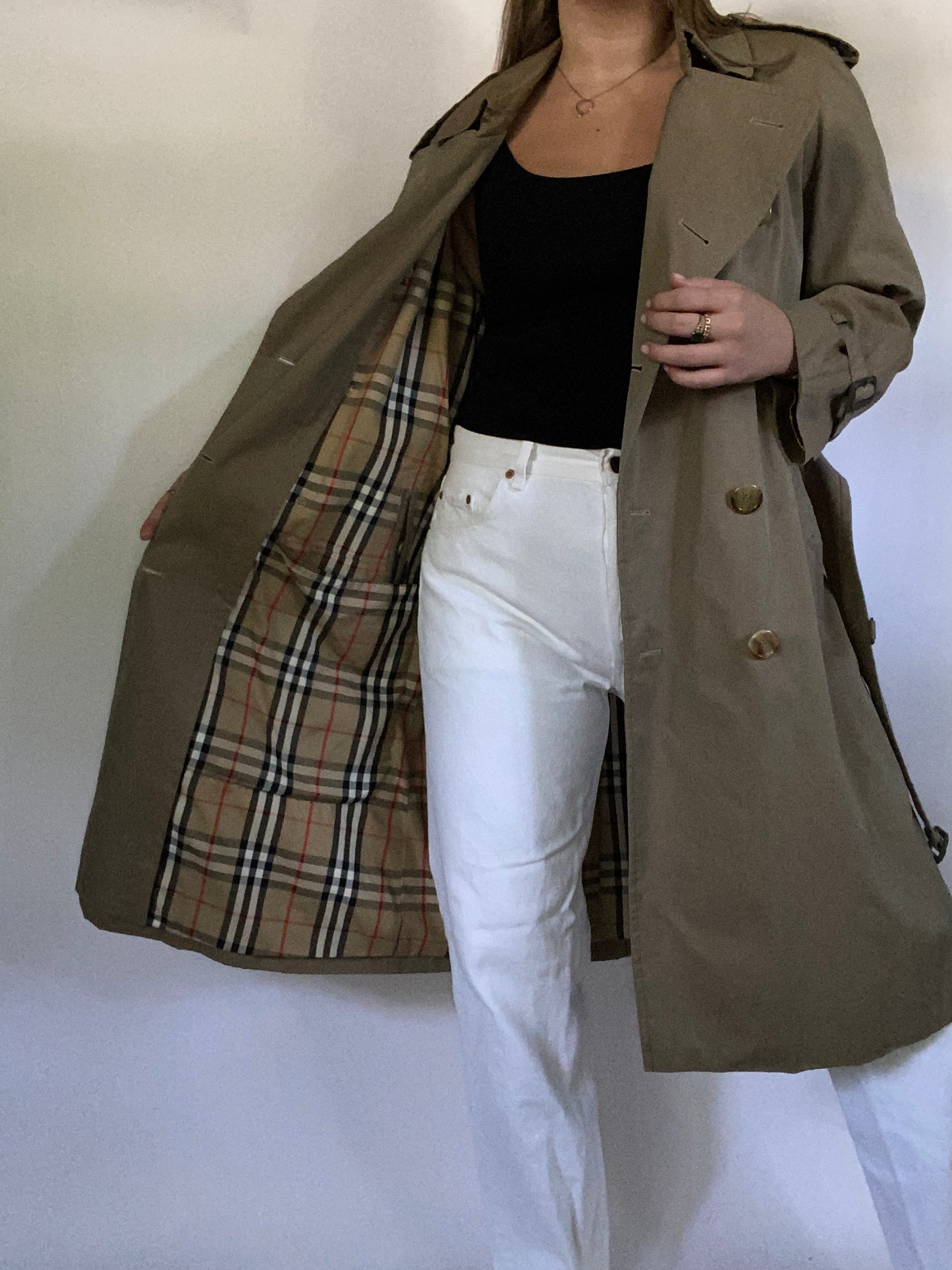 Burberry Nova Check Green Trench Size M