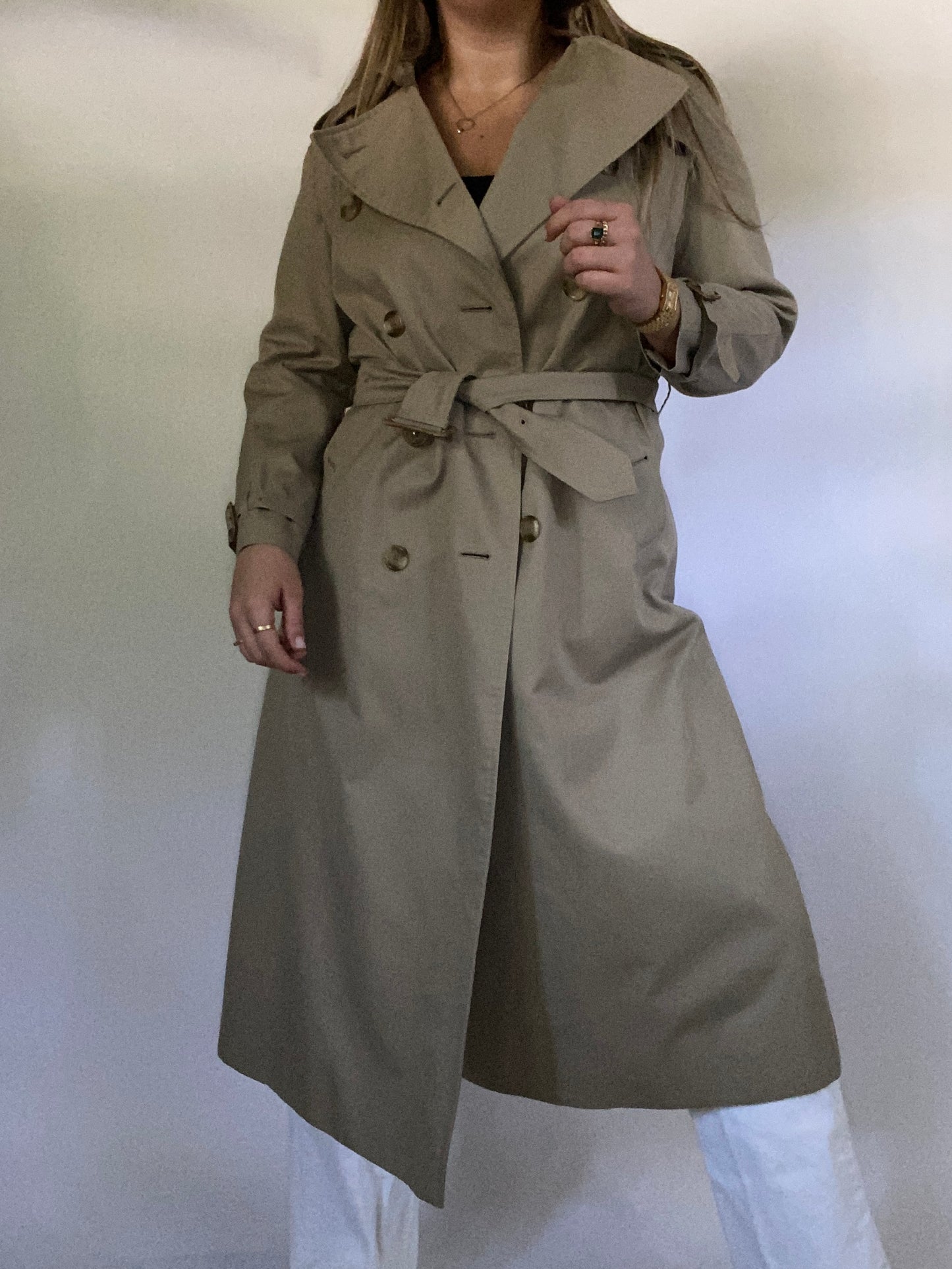 Burberry Nova Check Khaki Trench Size S/M