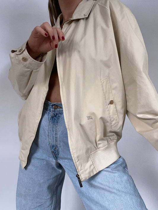 Nova Check Beige Burberry Bomber Size M/L