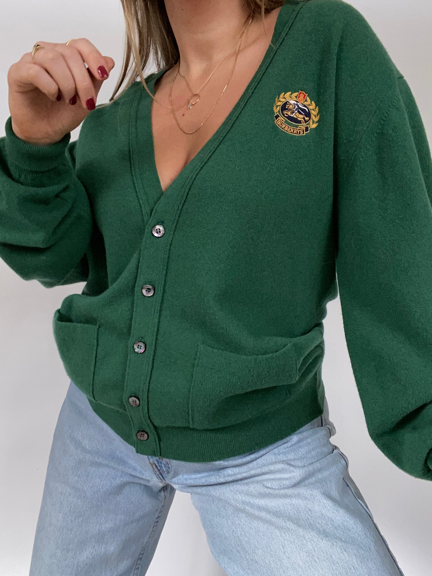 Burberry Logo Cardigan Size M/L