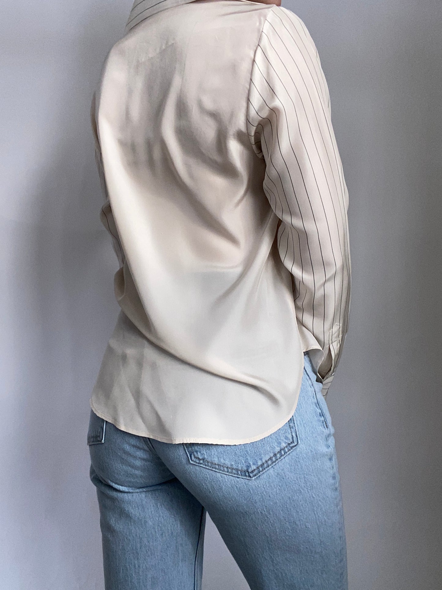 Christian Dior Logo Silk Button Up Size 4