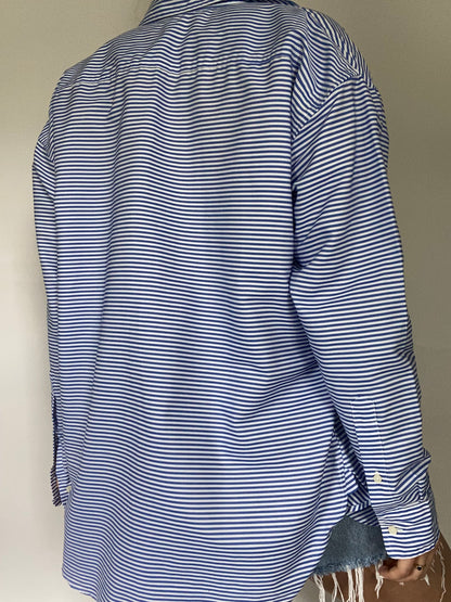 Ralph Lauren Pinstriped Button Up Size M/L