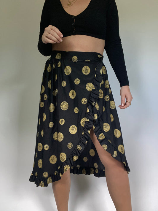 Christian Dior Midi Wrap Skirt Size M