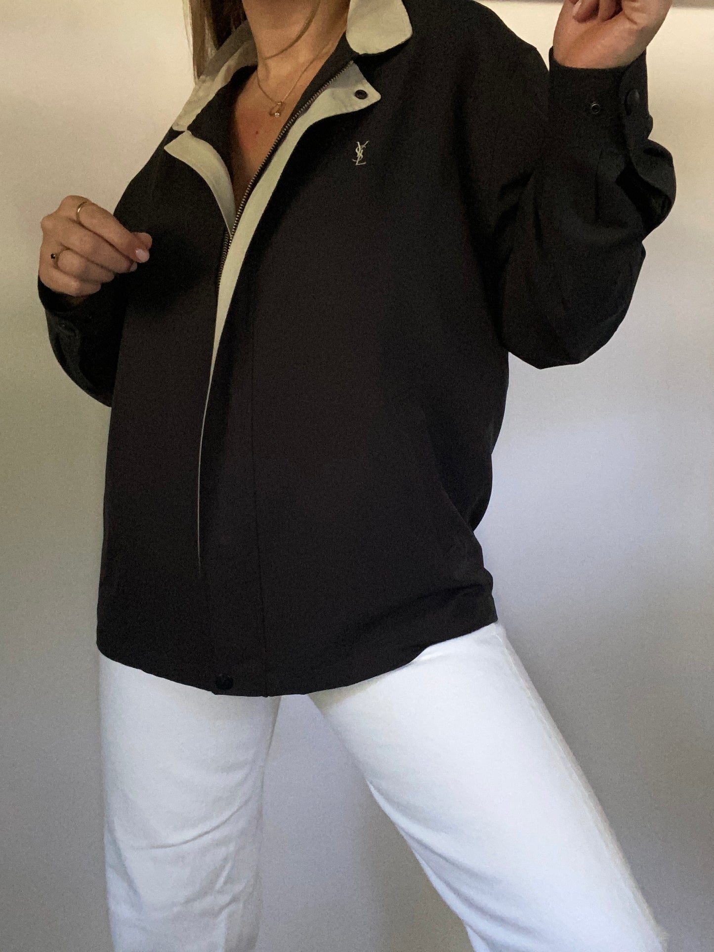 Yves Saint Laurent Logo Lightweight Jacket Size M/L