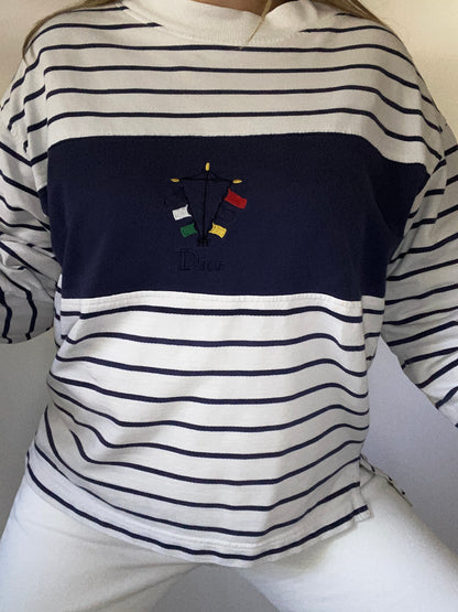 Rare Christian Dior Striped Mariner Crewneck Size M