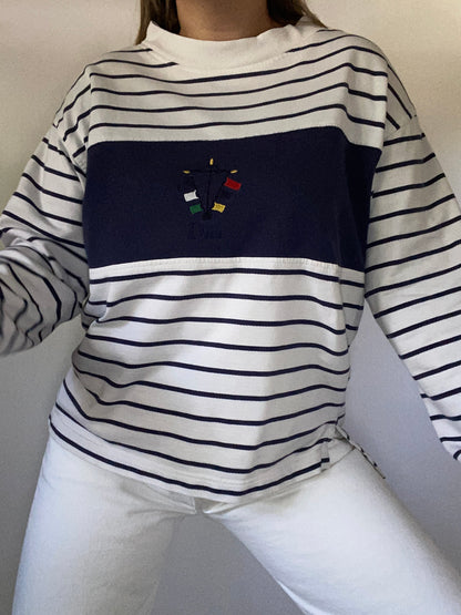 Rare Christian Dior Striped Mariner Crewneck Size M
