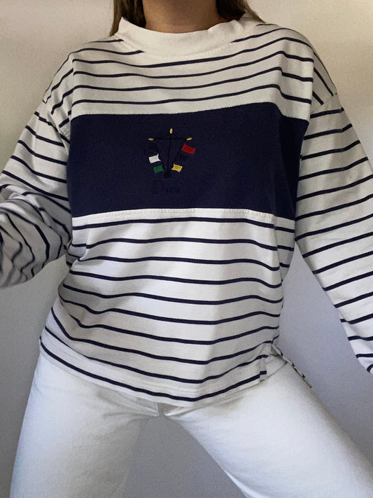 Rare Christian Dior Striped Mariner Crewneck Size M