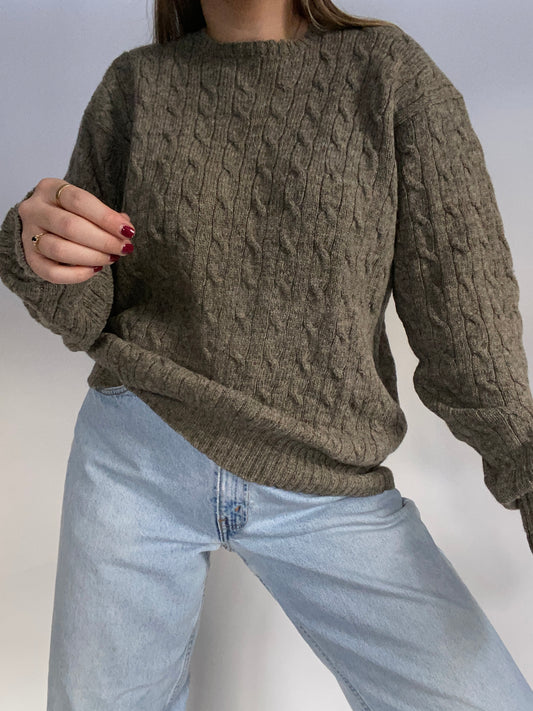 Polo Ralph Lauren Wool Cableknit Sweater Size L