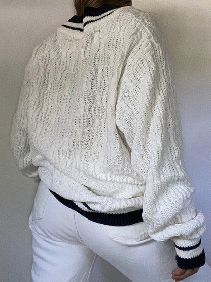 Christian Dior V Neck Knit Sweater Size L/XL