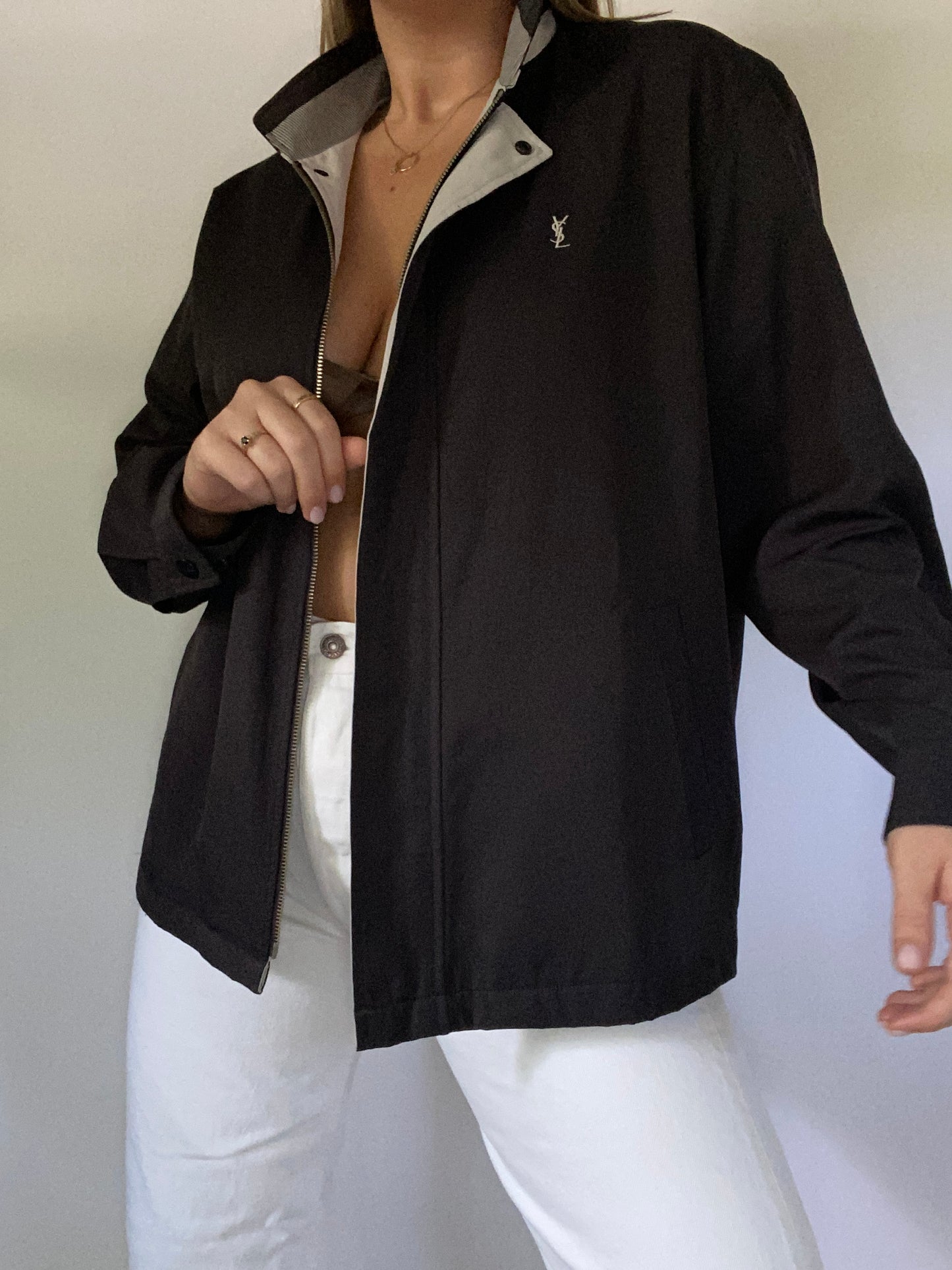 Yves Saint Laurent Logo Lightweight Jacket Size M/L