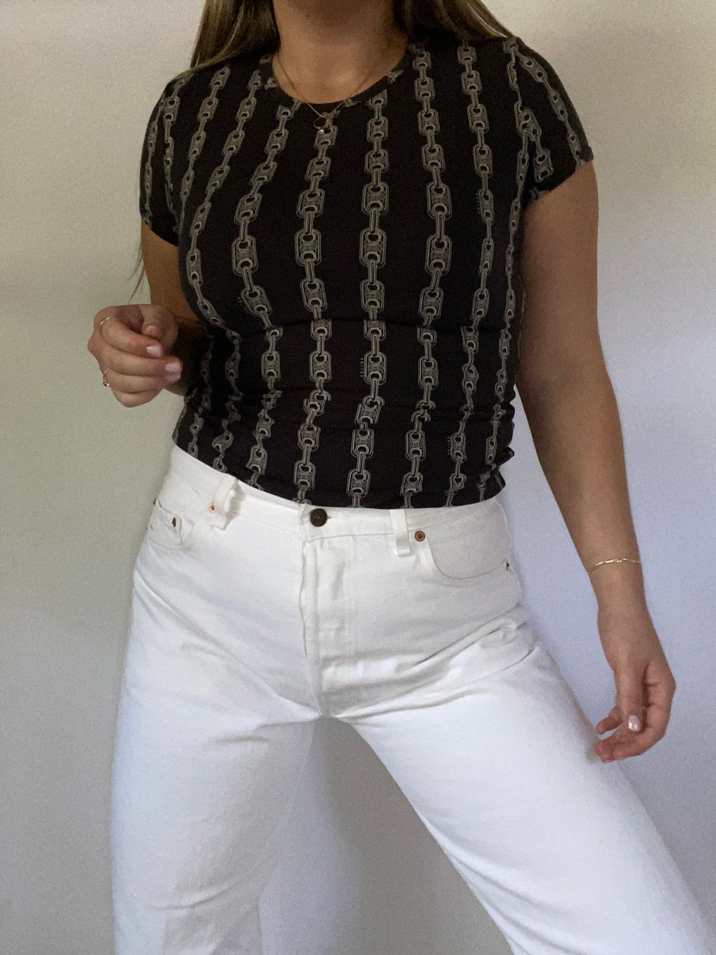 Celine Triomphe Logo Short Sleeve Size S/M