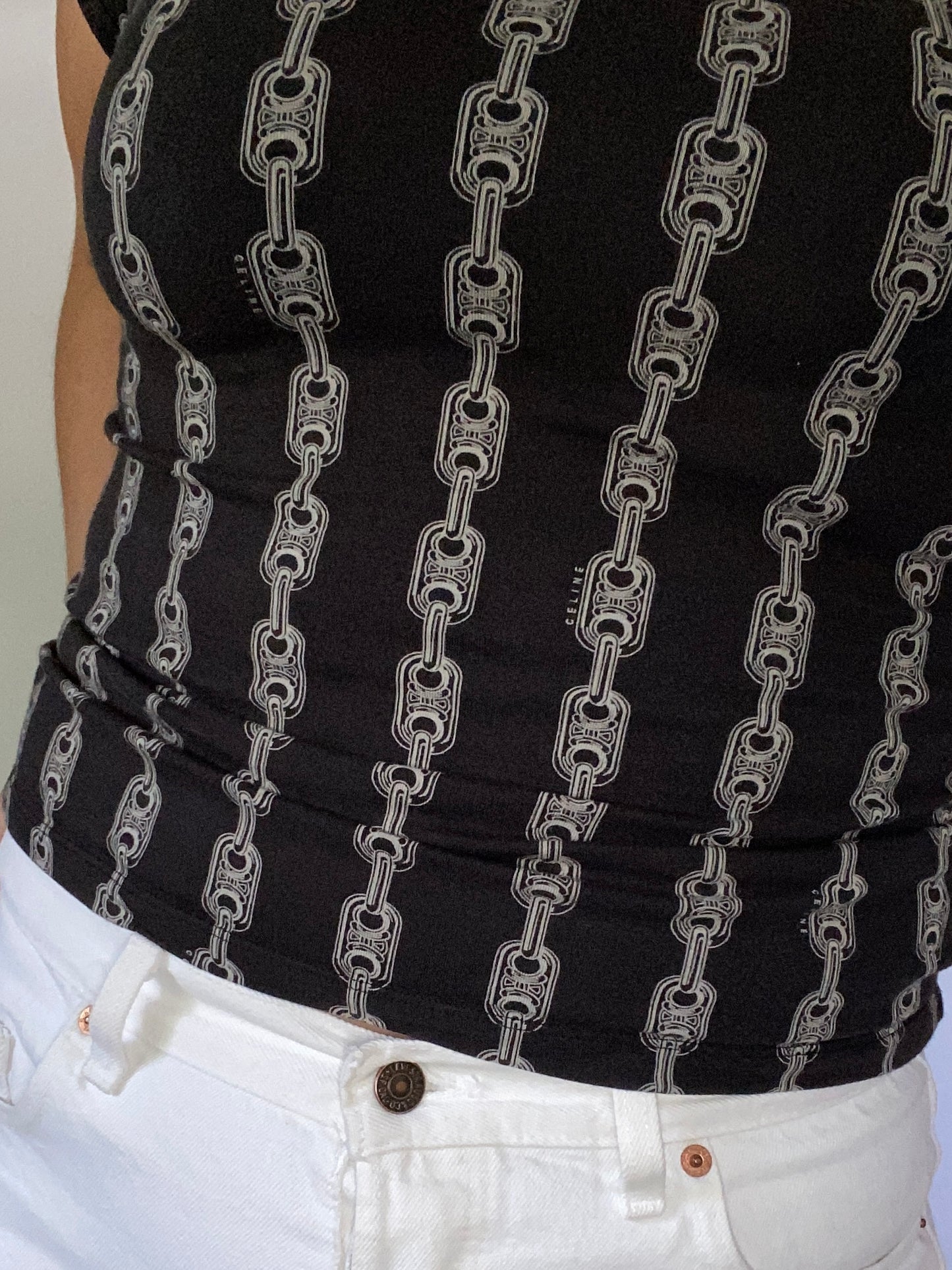 Celine Triomphe Logo Short Sleeve Size S/M