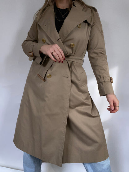 Burberry Nova Check Khaki Trench Size S/M