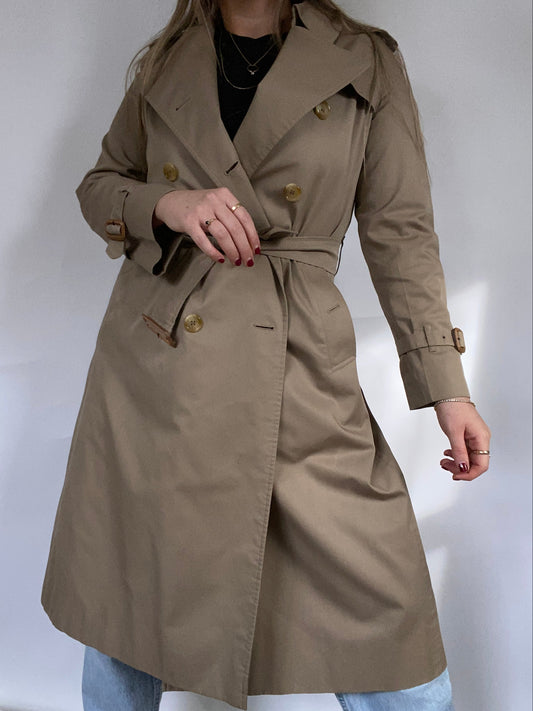 Burberry Nova Check Khaki Trench Size S/M