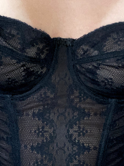 Christian Dior Lace Underwire Bustier Corset Top Size S