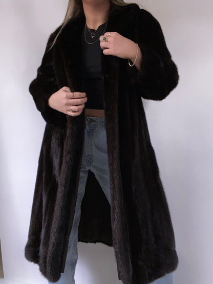 Full Length Genuine Fur Size M