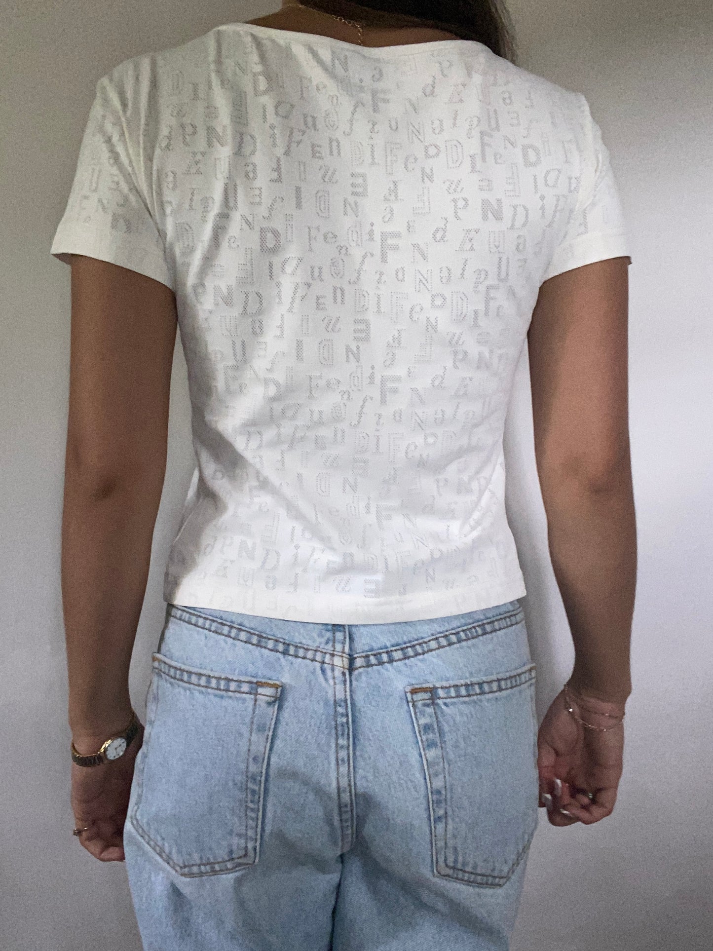 Fendi Monogram Jacquard Logo Top Size XS/S