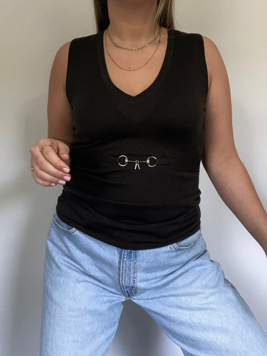 Gucci Horsebit Belt Tank Size M