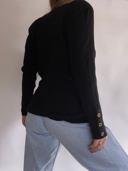 Yves Saint Laurent Logo Button Cardigan Size M/L