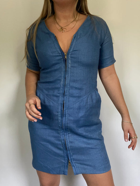 Saint Laurent Blue Dress Size M
