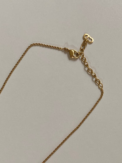 Dior Logo Pendant Necklace