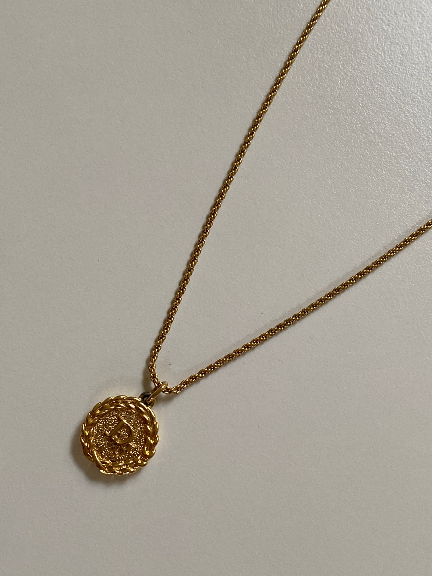 Dior Logo Pendant Necklace