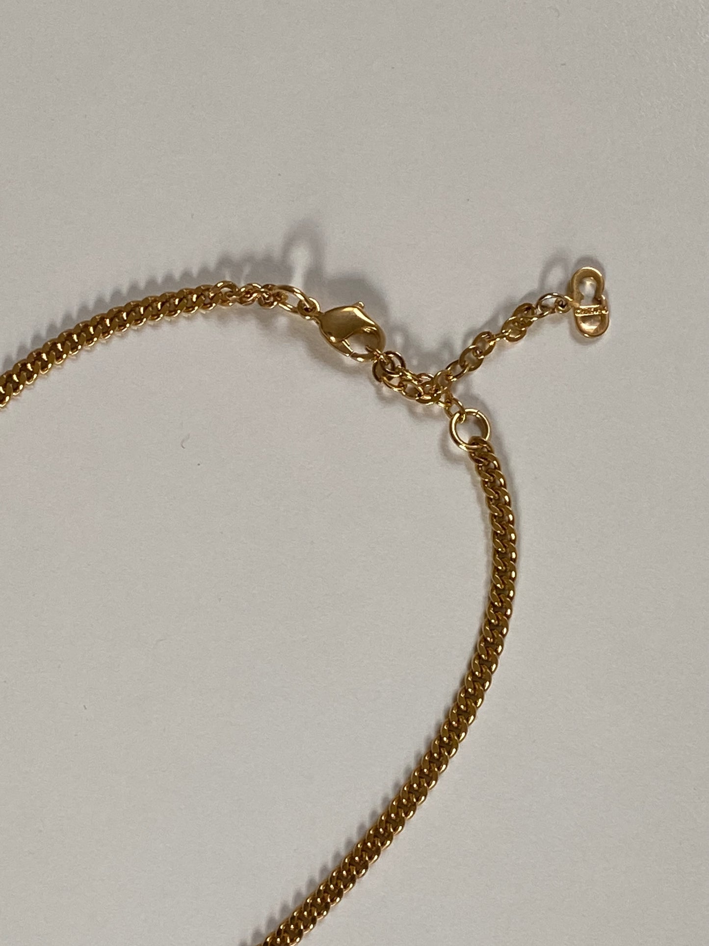 Dior Curb Chain Necklace with Crystals