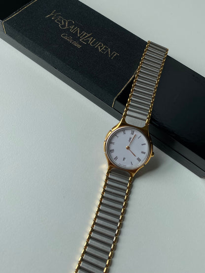 Yves Saint Laurent Two Toned Watch
