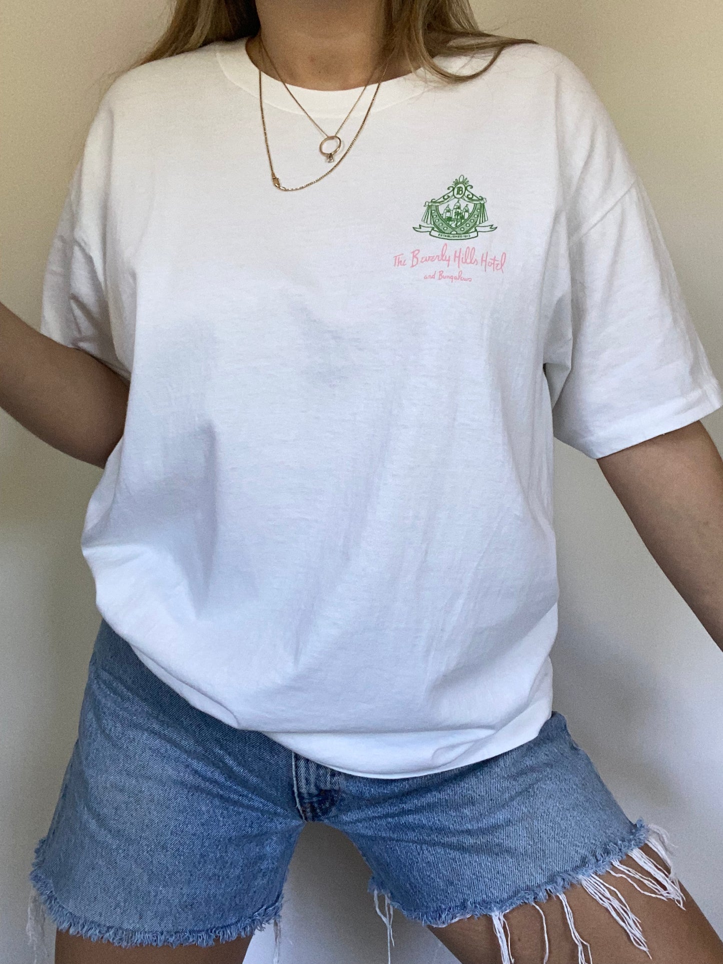 Single Stitched Beverly Hills Hotel Graphic T-Shirt Size M