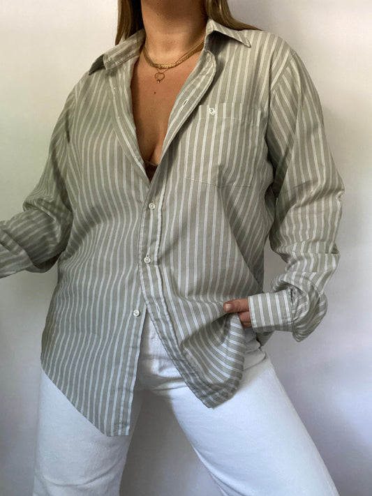 Christian Dior Pinstripe Button Down Size M/L