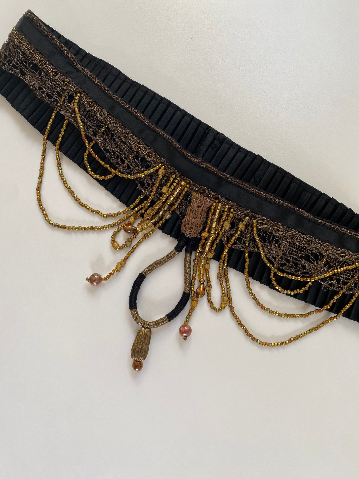 Emanuel Ungaro Satin Beaded Belt Size XS