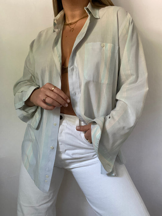 Christian Dior Pinstripe Button Down Size M/L
