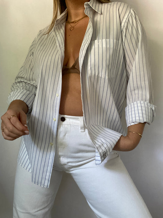 Christian Dior Pinstripe Button Down Size M