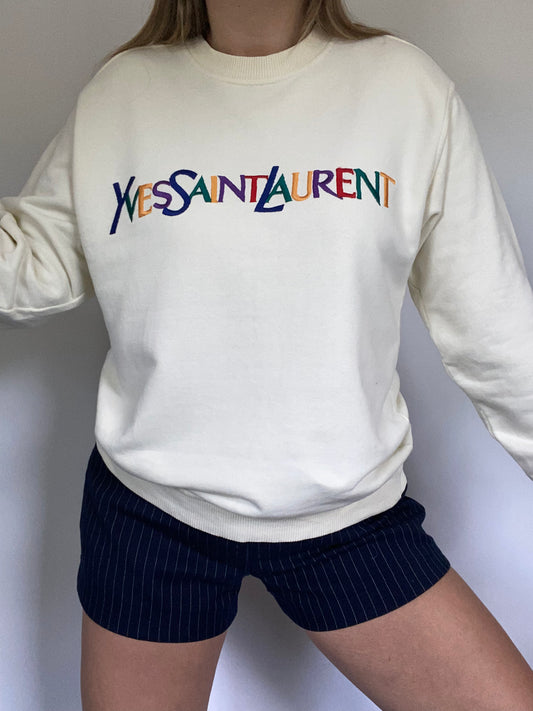 Yves Saint Laurent Logo Pullover Size M