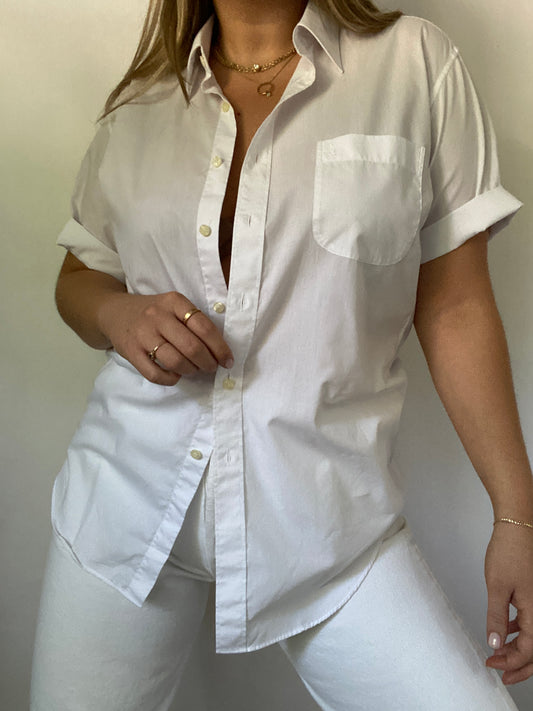 Yves Saint Laurent Short Sleeve Button Down Size M
