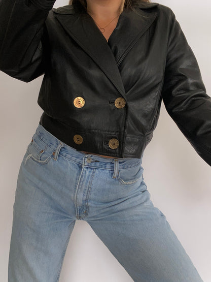 Givenchy Black Leather Jacket Size M/L