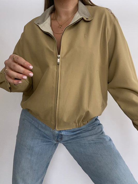 Yves Saint Laurent Logo Bomber Jacket Size S/M