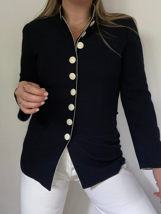Christian Dior Contrast Blazer Jacket Size 6