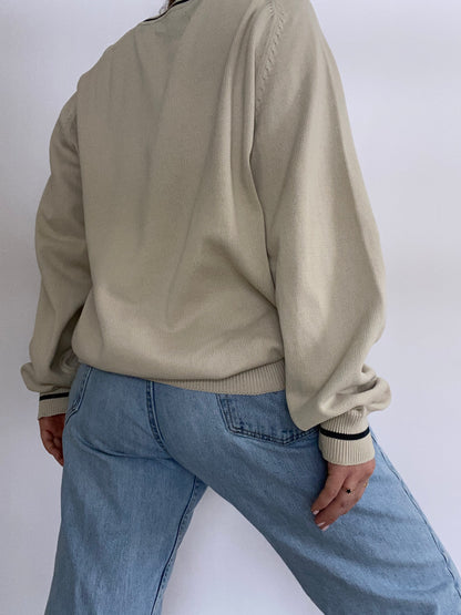 Yves Saint Laurent Logo Knit Sweater Size L/XL