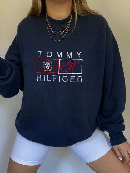 Tommy Hilfiger Navy Crewneck Size L