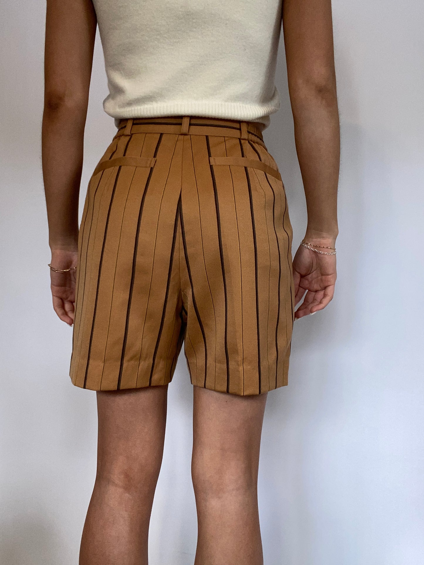 Christian Dior Pinstriped Trouser Shorts Size 24