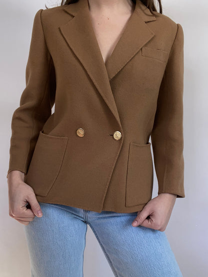 Yves Saint Laurent Logo Camel Blazer Size 4