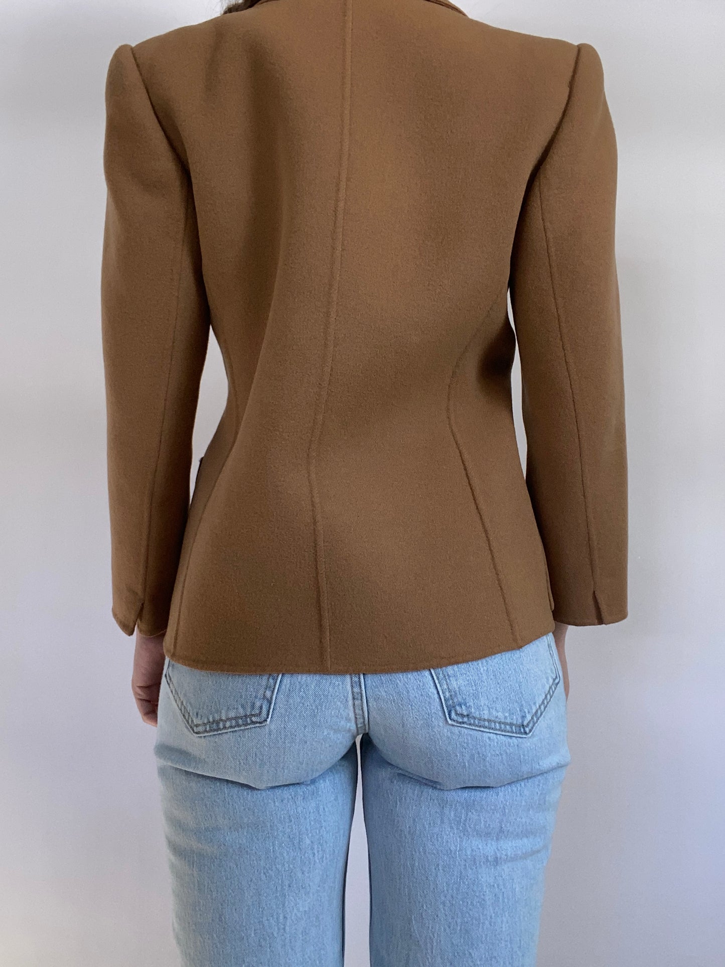 Yves Saint Laurent Logo Camel Blazer Size 4