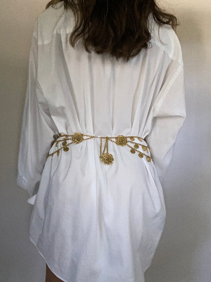 Vintage Coin Chain Belt Size XS-M