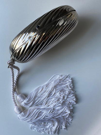 Saks Fifth Avenue Oval Metal Clutch