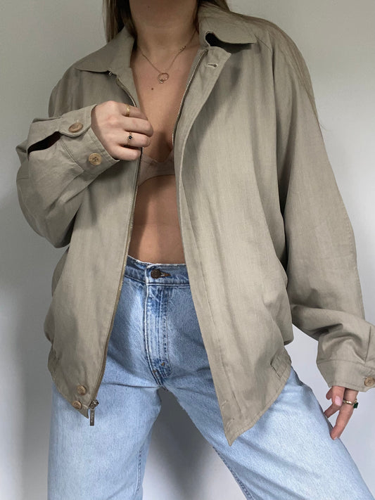 Nova Check Khaki Burberry Lightweight Bomber Size M