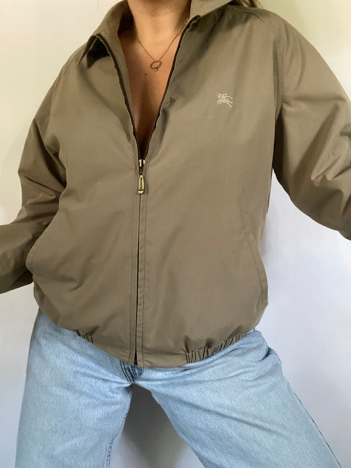 Vintage Burberry Bomber Jacket Size M